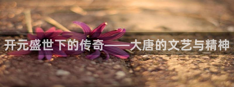 开丰娱乐登录界面入口：开元盛世下的传奇——大唐的文艺与精神